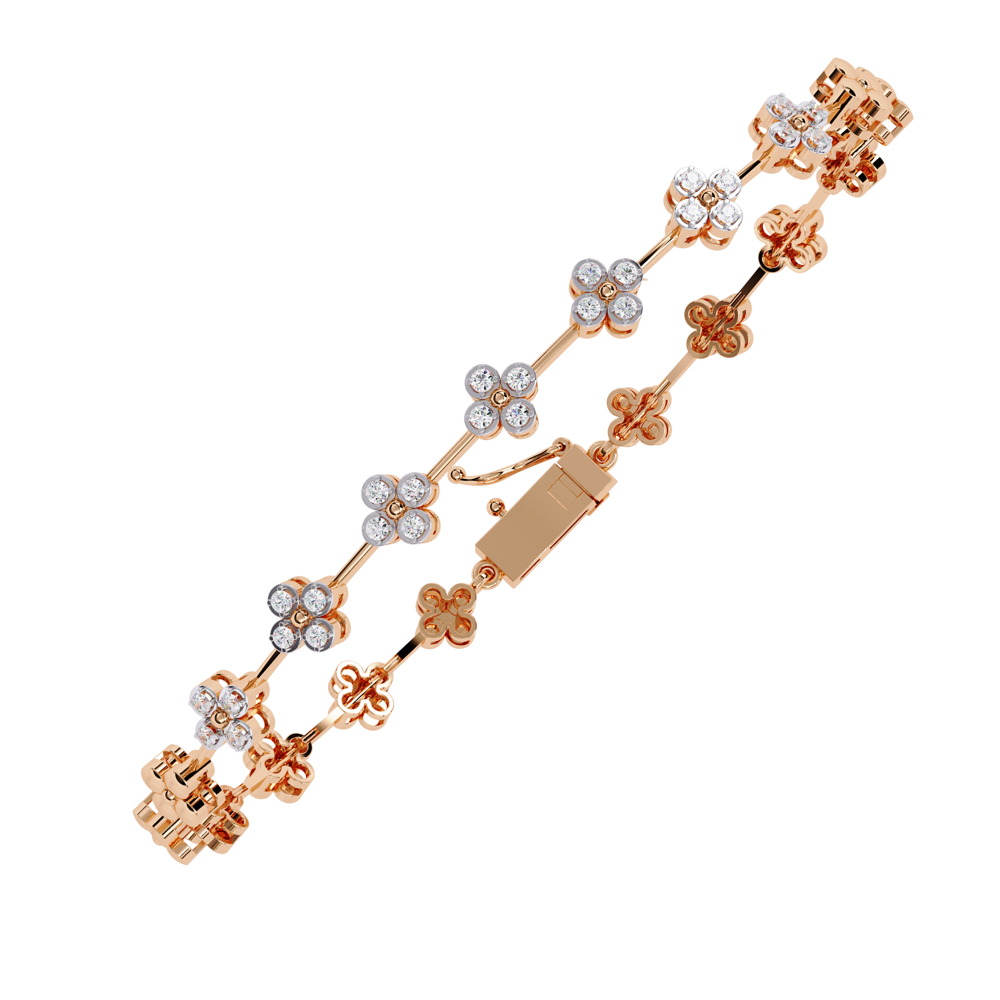 Solitairekart 0.23ct Flora Diamond Tennis Bracelet-HI Color, VS-SI Clarity